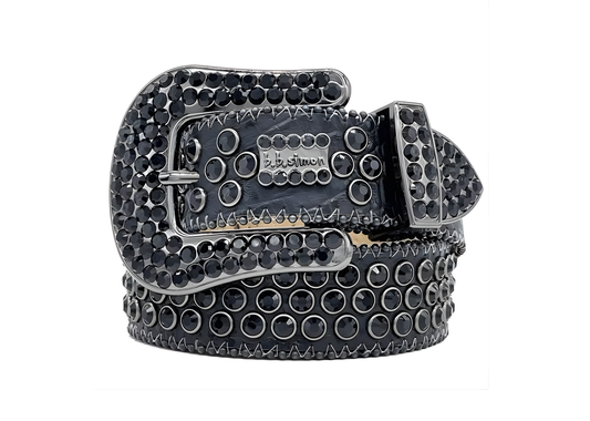 BB BELT 'black crystal'